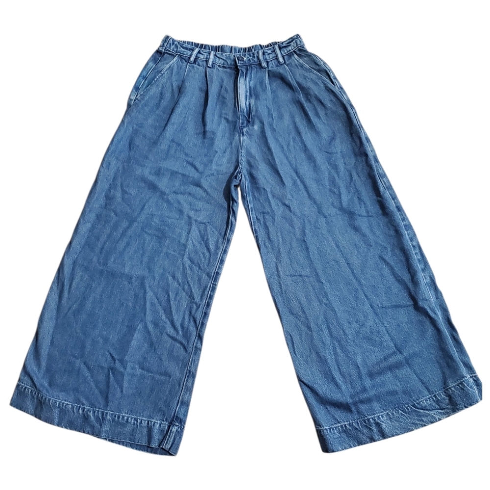 YFB Denim Palazzo Pants Wide Leg Blue  Jeans Lyocell Size Large